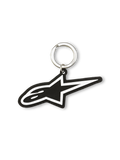 Alpinestars Ageless Schlüsselanhänger, Sportswear-Schlüsselanhänger, Schwarz und Weiß, 3D-Gummi-Konstruktion mit Metall-Snap-Ring und Blaze-Logo