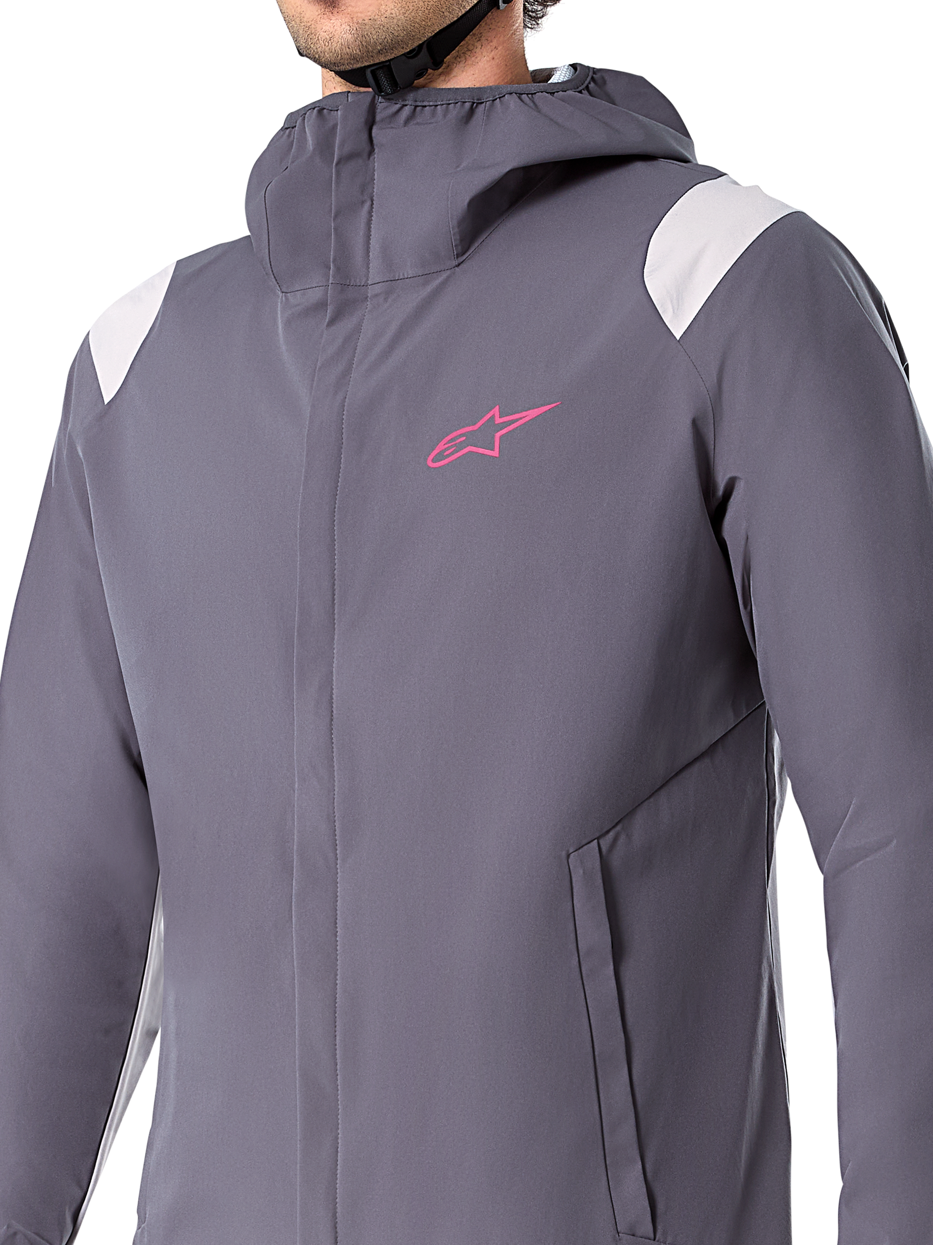 Alpinestars A-Dura Regenjacke, Mountainbike-Regenjacke, Dark Titanium Grau, Design mit Kapuze, lange Ärmel, Performance-Wetterschutz für Offroad-Radsport