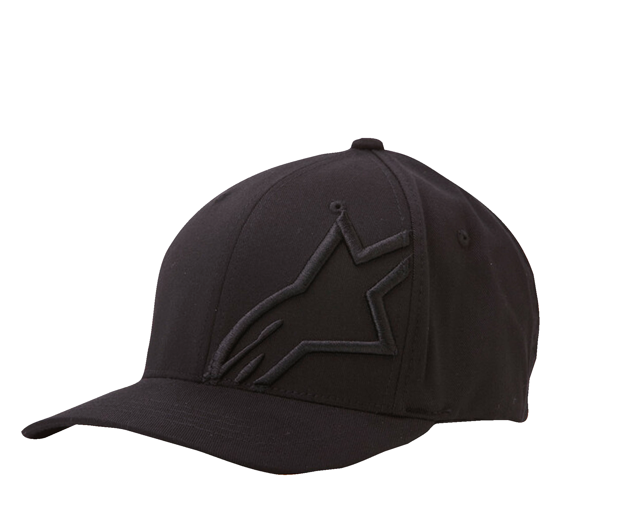 Alpinestars Corp Shift 2 Curved Bill Hat, Black Baseball Cap, Tonal Flat Embroidery on front left panel, Curved Brim, Six-Panel Construction with Ventilation Eyelets, Motorsport-inspired Casual Style