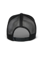 Alpinestars Flag Snapback Mütze, Rückansicht, Charcoal Heather Black, mit atmungsaktiven schwarzen Mesh-Einsätzen und verstellbarem Snapback-Verschluss, lässige vom Motorsport inspirierte Kopfbedeckung