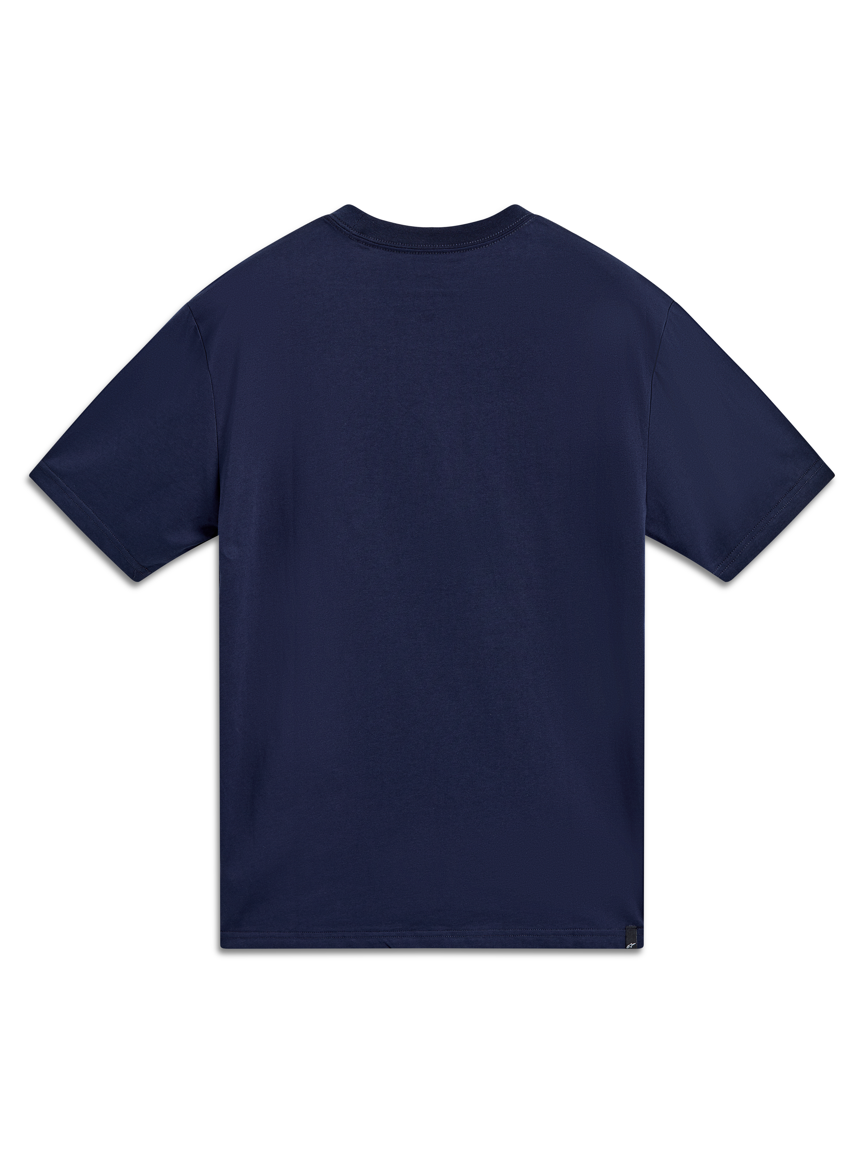 Alpinestars Ageless 2.0 CSF T-Shirt, blaues Kurzarm-Sportswear-T-Shirt, Baumwolle-Polyester-Mix, Rückansicht.