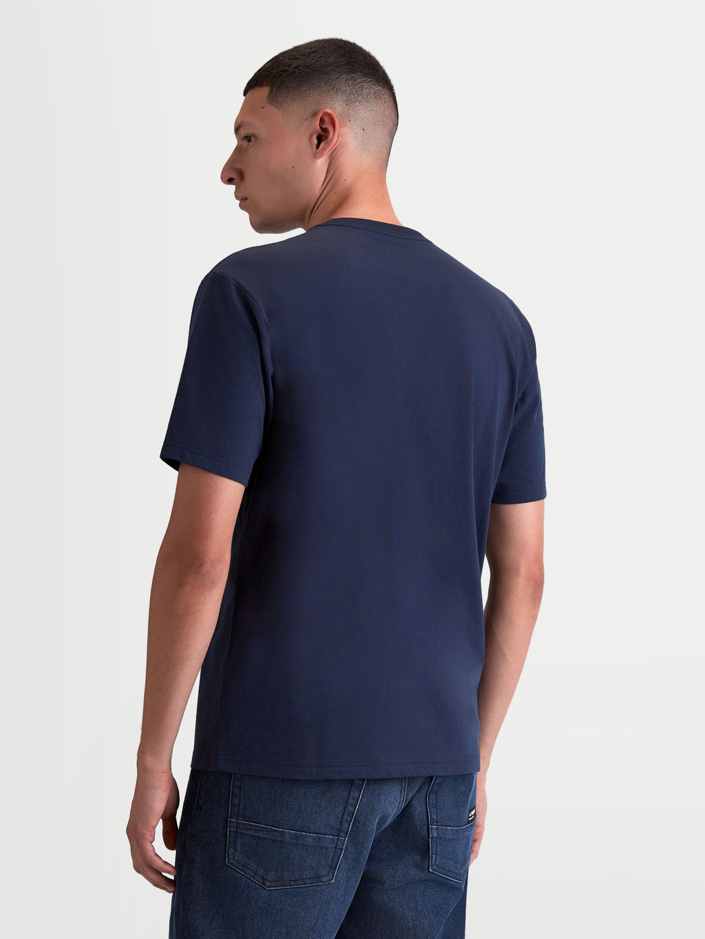 Alpinestars Ageless 2.0 CSF T-Shirt, Herren-Kurzarm-Sportswear-T-Shirt, Marineblau, Rückansicht, Premium-Baumwoll-Polyester-Mischung, Cut-and-sew-Passform für täglichen Komfort.