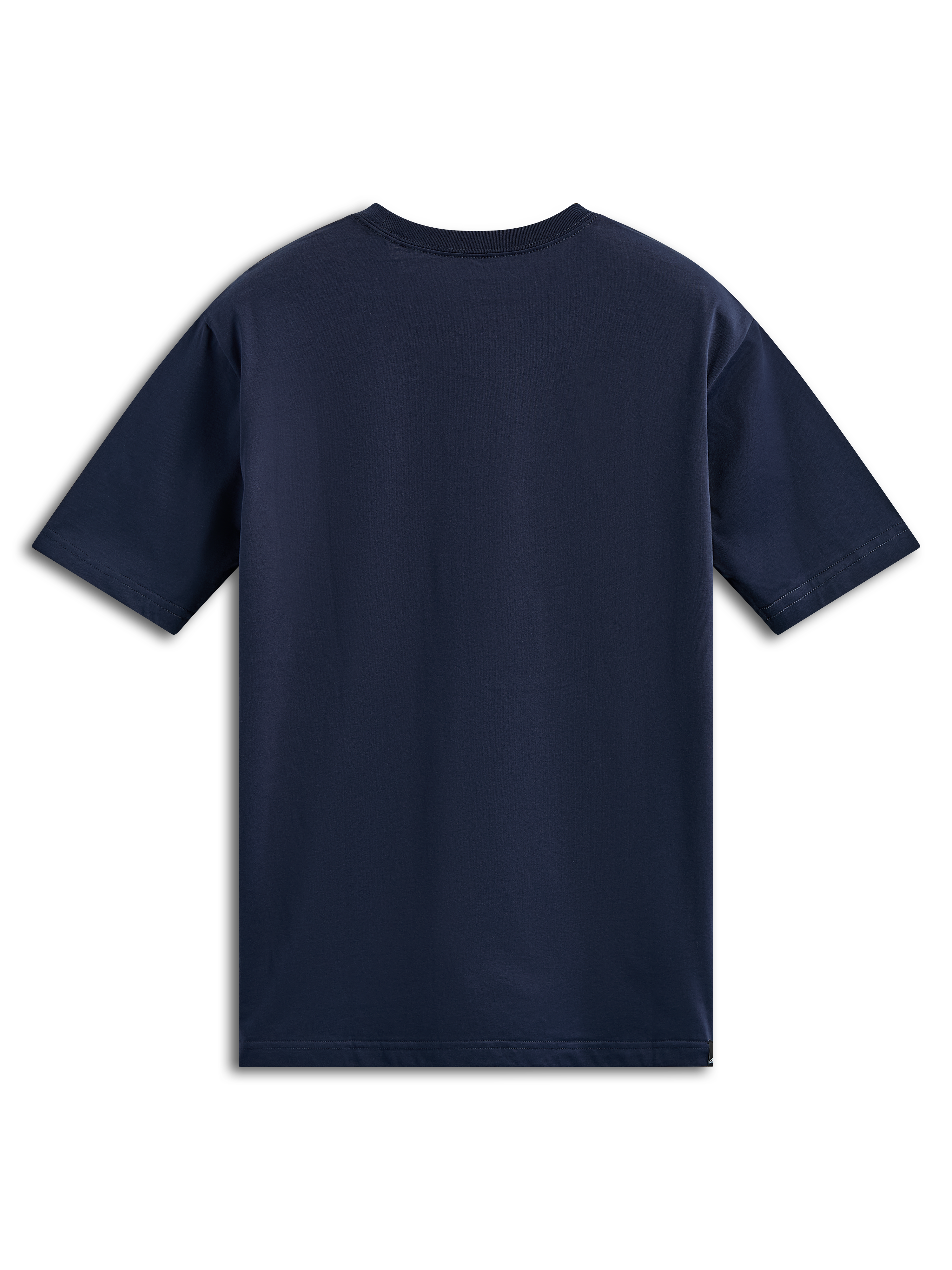Alpinestars Ageless Shadow CSF Tee, Short Sleeve T-Shirt, Navy Blue, Back View, Plain and Casual Motorsport-Inspired Design