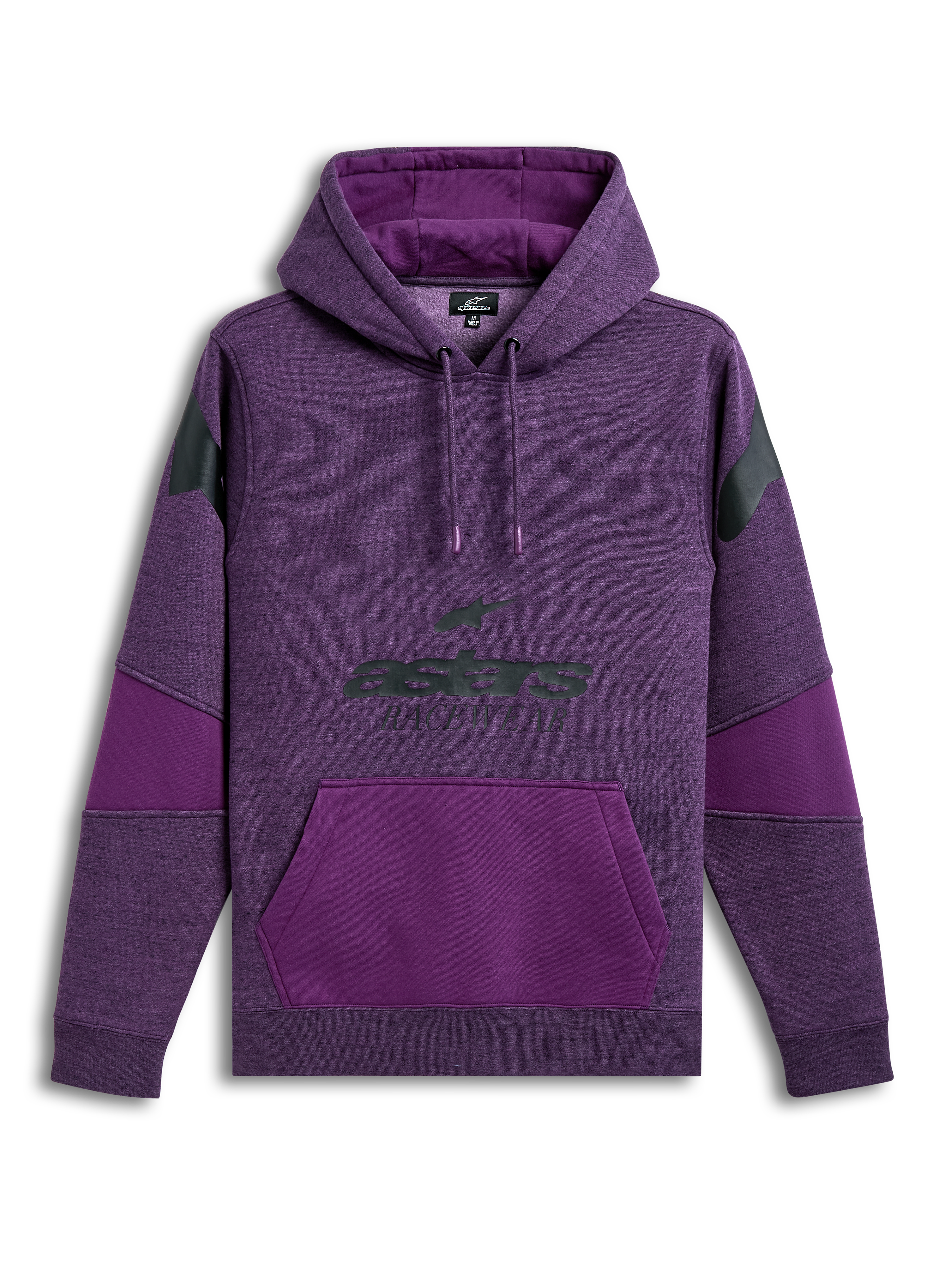 Alpinestars Perpetuate Hoodies & Pullover, lila Sportswear-Kapuzenpullover aus Fleece mit Logo-Grafik auf der Brust, Kängurutasche und Stoffblocking.