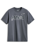 Alpinestars Cereal CSF Tee, Kurzarm-T-Shirt, Charcoal, weißes geometrisches ASTARS-Logo mit Premium Racewear Text, lässige Motorsport-Streetwear