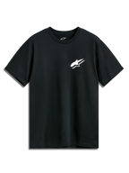 Alpinestars Formulate CSF T-Shirt, Kurzarm-T-Shirt, Schwarz, weißes Astars-Logo auf der Brust, lässige Motorsport-Sportbekleidung