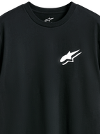 Alpinestars Formulate CSF T-Shirt, Kurzarm-T-Shirt, Schwarz, weißes Astars-Logo auf der Brust, lässige Motorsport-Streetwear