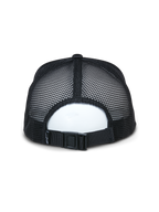 Alpinestars Alter Trucker Hat, Schwarz, Rückansicht mit atmungsaktiven Einsätzen aus recyceltem Mesh und verstellbarem Schnallenverschluss, lässiges Sportbekleidungs-Accessoire