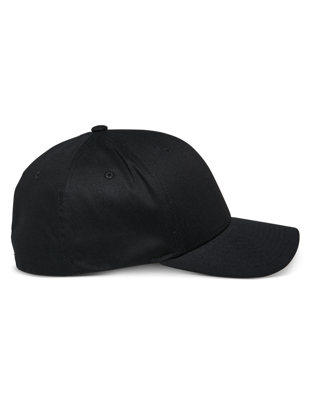 Alpinestars Share Mütze, Baseballkappe mit gebogenem Schirm, Schwarz, Seitenansicht, strukturierte Krone, lässige Motorsport-inspirierte Sportbekleidung