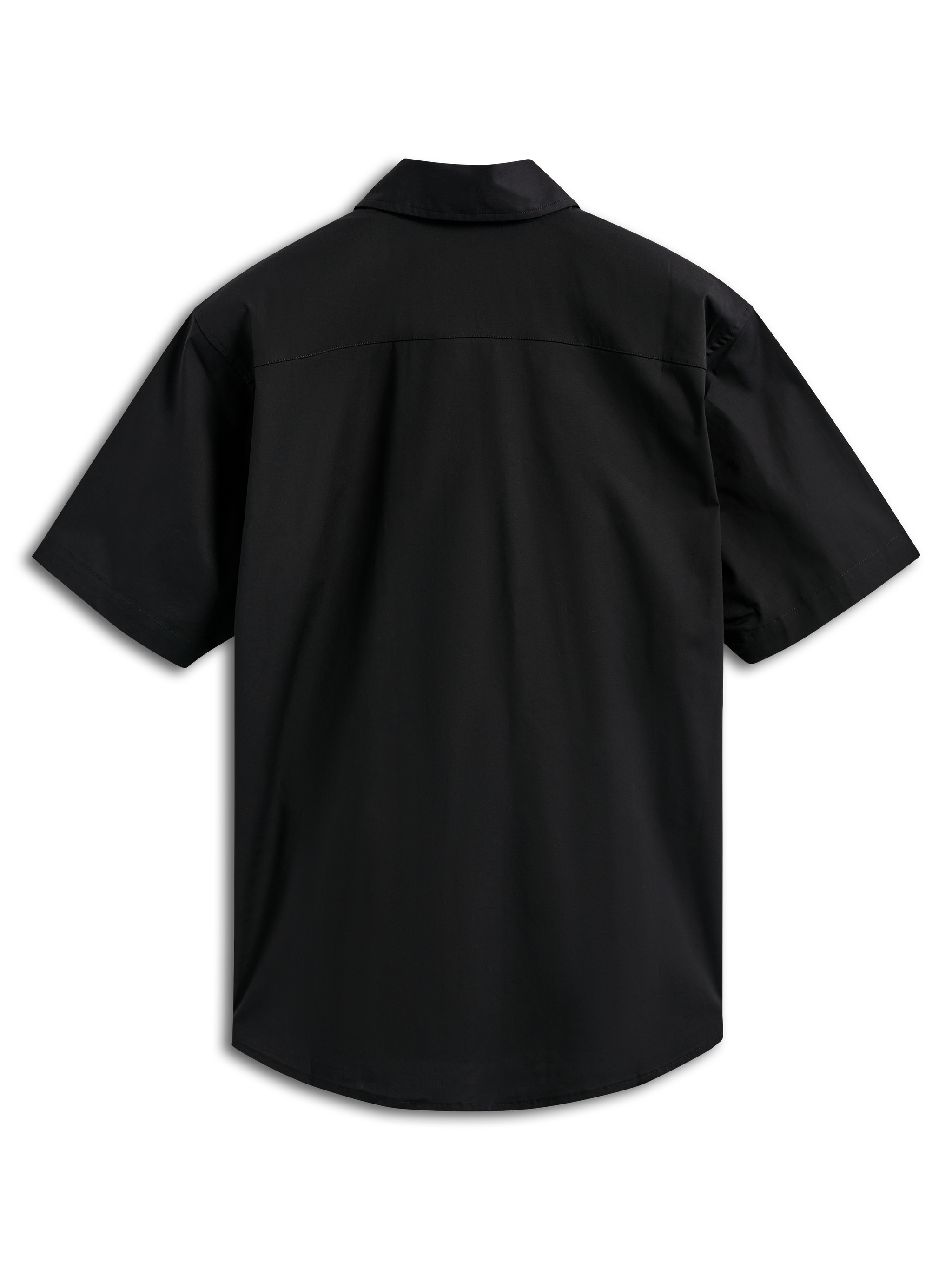 Alpinestars Strive Woven Hemd, Kurzarmhemd mit Knopfleiste, Schwarz, Rückansicht, mit strukturierter Rückenpasse, lässige, vom Motorsport inspirierte Streetwear