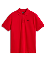 Alpinestars Endeavor Classic Polo, Short Sleeve Pique Polo Shirt, Red, Small Black Astars Logo on Chest, Three-Button Placket, Casual Sportswear