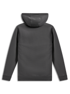 Alpinestars Ellipsoid Hoodie, Fleece-Kapuzenpullover, Gunmetal-Grau, Rückansicht mit einfarbigem Körper und Ärmeln, Rippbündchen und Saum, lässige vom Motorsport inspirierte Streetwear