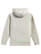Alpinestars Pulse Kapuzenpullover, Rückansicht, Sand Off-White, lässiger Fleece-Pullover, lange Ärmel mit Rippbündchen und Saum, Kapuzendesign, motorsportinspirierte Streetwear