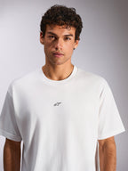 Alpinestars Focused Oversized CSF Tee, Short Sleeve T-Shirt, White, Small Black Astars Logo on Chest, Relaxed Oversized Fit, Casual Motorsport Sportswear