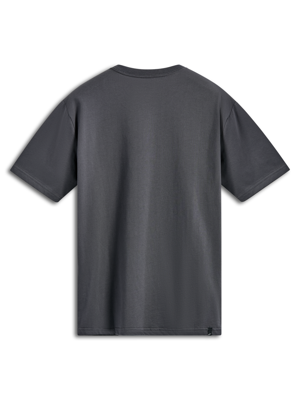 Alpinestars Ellipsoid CSF Tee, Kurzarm-T-Shirt, Anthrazit, Rückansicht, schlichtes Design mit kleinem schwarzem Logo-Etikett am Saum, lässige Sportbekleidung