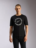 Alpinestars MX CSF Tee, Kurzarm-T-Shirt, Schwarz, weiße kreisförmige Alpinestars Motocross-Grafik, lässige Motorsport-Streetwear