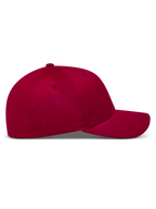 Alpinestars Pivot Kappe, dunkelrote Sportswear-Baseballkappe aus Twill-Gewebe, mit strukturierter Krone und gebogenem Schirm.