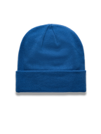 Alpinestars Augment Cuff Mütze, blaue Sportswear-Strickmütze mit Jersey-Strickstich, tiefer Passform und umgeschlagenem Saum