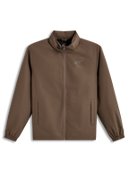 Alpinestars Overhaul Racer Jacke, leichte Sportswear Jacke in Braun mit versteckter Kapuze und Astars-Logo auf der Brust.