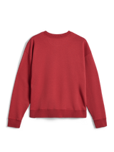 Alpinestars Essentials Ageless Crew, Crewneck Sweatshirt, Brick Red, back view showing ribbed cuffs and hem, premium compact fleece for casual sportswear comfort.