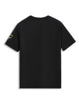 Alpinestars Entitled CSF T-Shirt, Kurzarm-T-Shirt, Schwarz, Rückansicht mit schlichtem Design und kleinem Branding am Ärmel, lässige Motorsport-Sportbekleidung