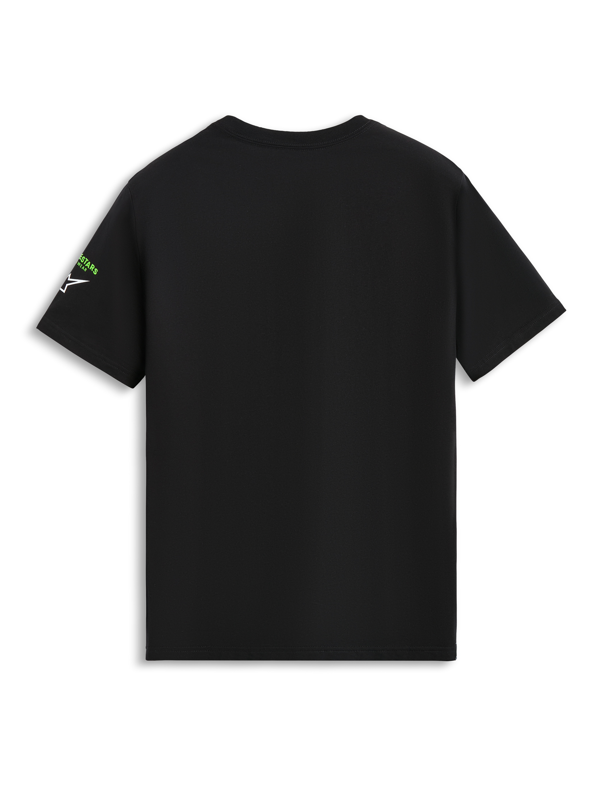 Alpinestars Entitled CSF T-Shirt, Kurzarm-T-Shirt, Schwarz, Rückansicht mit schlichtem Design und kleinem Branding am Ärmel, lässige Motorsport-Sportbekleidung
