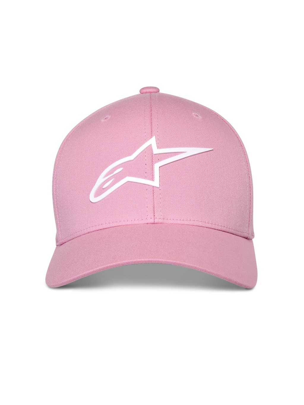 Alpinestars Ageless Multi Cap, Pink, weißes 3D-Astars-Logo, gebogener Schirm mit strukturierter Krone, lässige Sportkappe