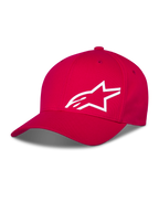 Alpinestars Corp Shift Multi Hat, rote Baseball-Kappe, weißes 3D-Druck Astars-Logo auf der Vorderseite, gebogener Schirm mit strukturierter Krone, lässige Motorsportbekleidung
