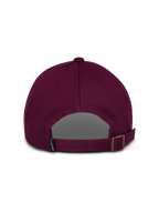 Alpinestars Deduce Strapback Hat, Burgundy, Rear view showing adjustable strap closure and small logo label, unstructured cotton twill, casual sportswear