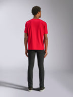Alpinestars Frontal CSF Tee, Short Sleeve T-Shirt, Red, back view on model with black pants, casual performance sportswear