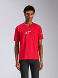 Alpinestars Frontal CSF Tee, Short Sleeve T-Shirt, Red, White Alpinestars Star Logo on chest, Casual Motorsport Streetwear