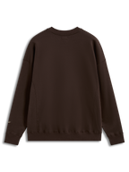Alpinestars Guise Oversized Crew Pullover, Sportswear in Braun, Rückansicht, Fleece mit Rippbündchen an Ärmeln und Saum, bequeme Oversized-Passform.