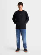 Alpinestars Guise Oversized Crew, Black Oversized Sportswear Pullover, Unisex Crew Neck Sweatshirt featuring a Kangaroo Pocket and Embroidered Logos, Premium Cotton and Recycled Polyester Blend
