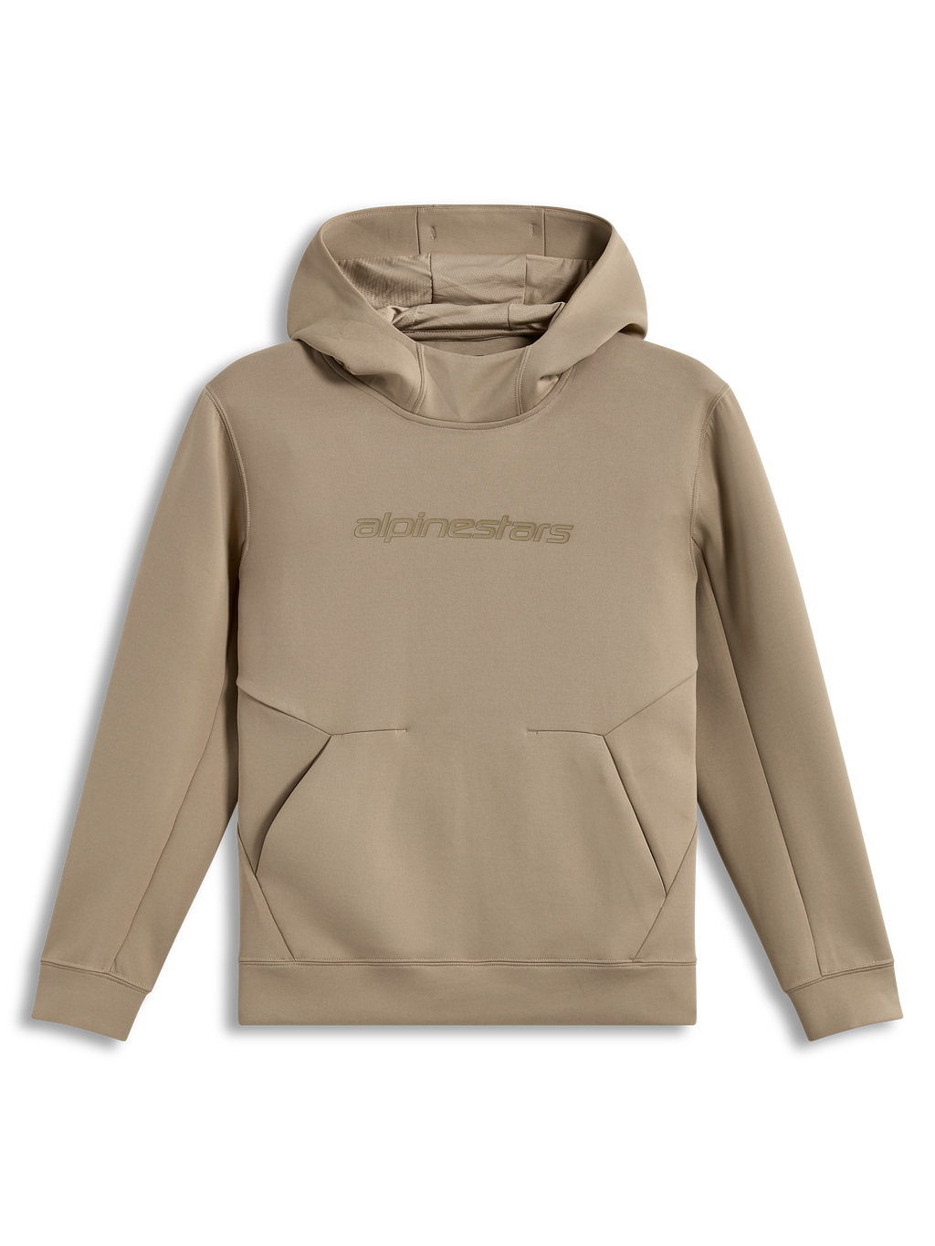 Alpinestars Datrix Hoodie, Sportswear-Kapuzenpullover in Braun, hochwertiges Doppelgewebe-Fleece mit tonalem HD-Logo auf der Brust und Kapuze mit Mesh-Futter