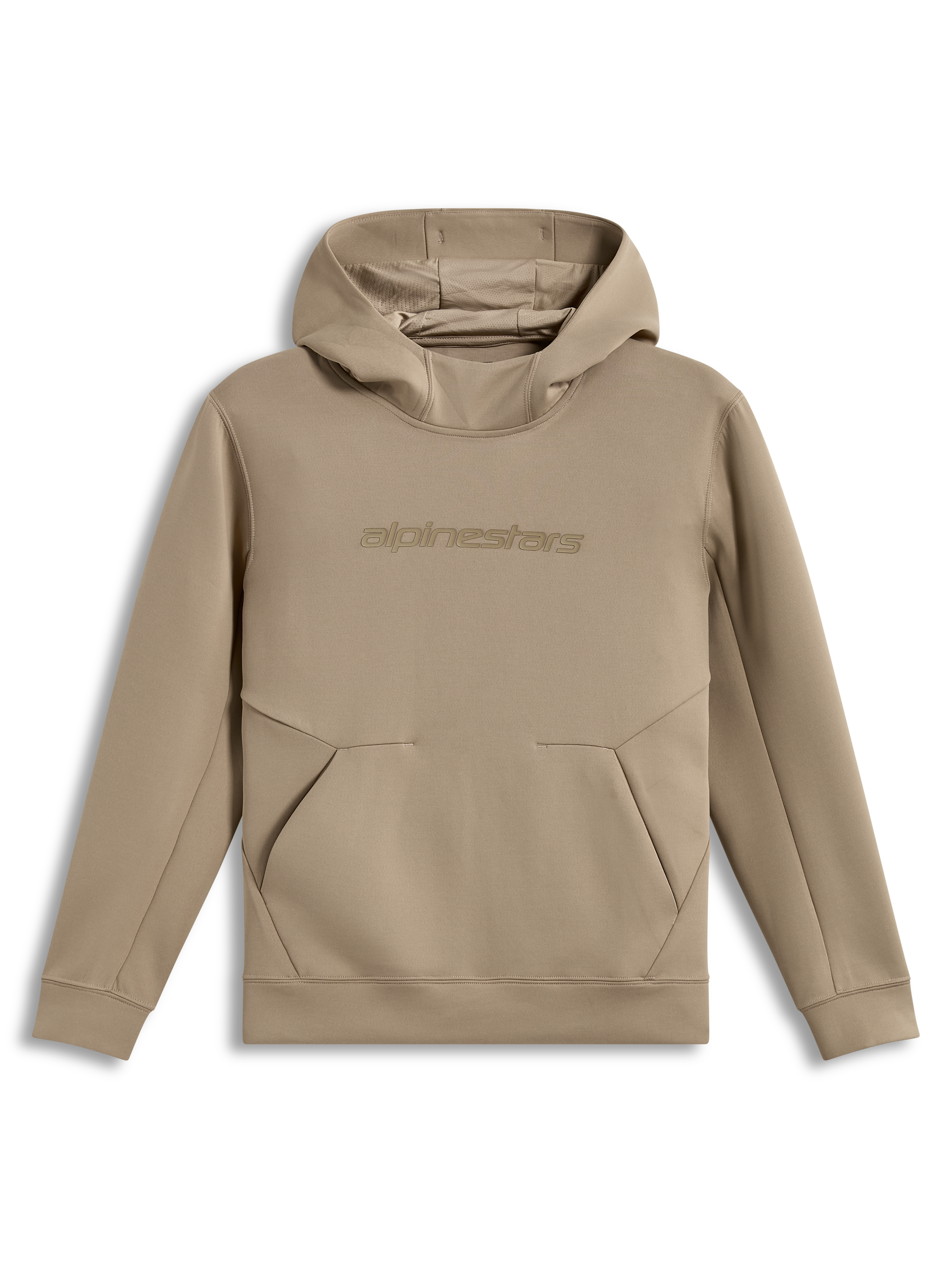 Alpinestars Datrix Hoodie, Sportswear-Kapuzenpullover in Braun, hochwertiges Doppelgewebe-Fleece mit tonalem HD-Logo auf der Brust und Kapuze mit Mesh-Futter