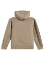 Alpinestars Datrix Hoodie, Sportswear-Kapuzenpullover in Braun, Tri-Blend-Fleece mit meshgefütterter Kapuze, Rückansicht.