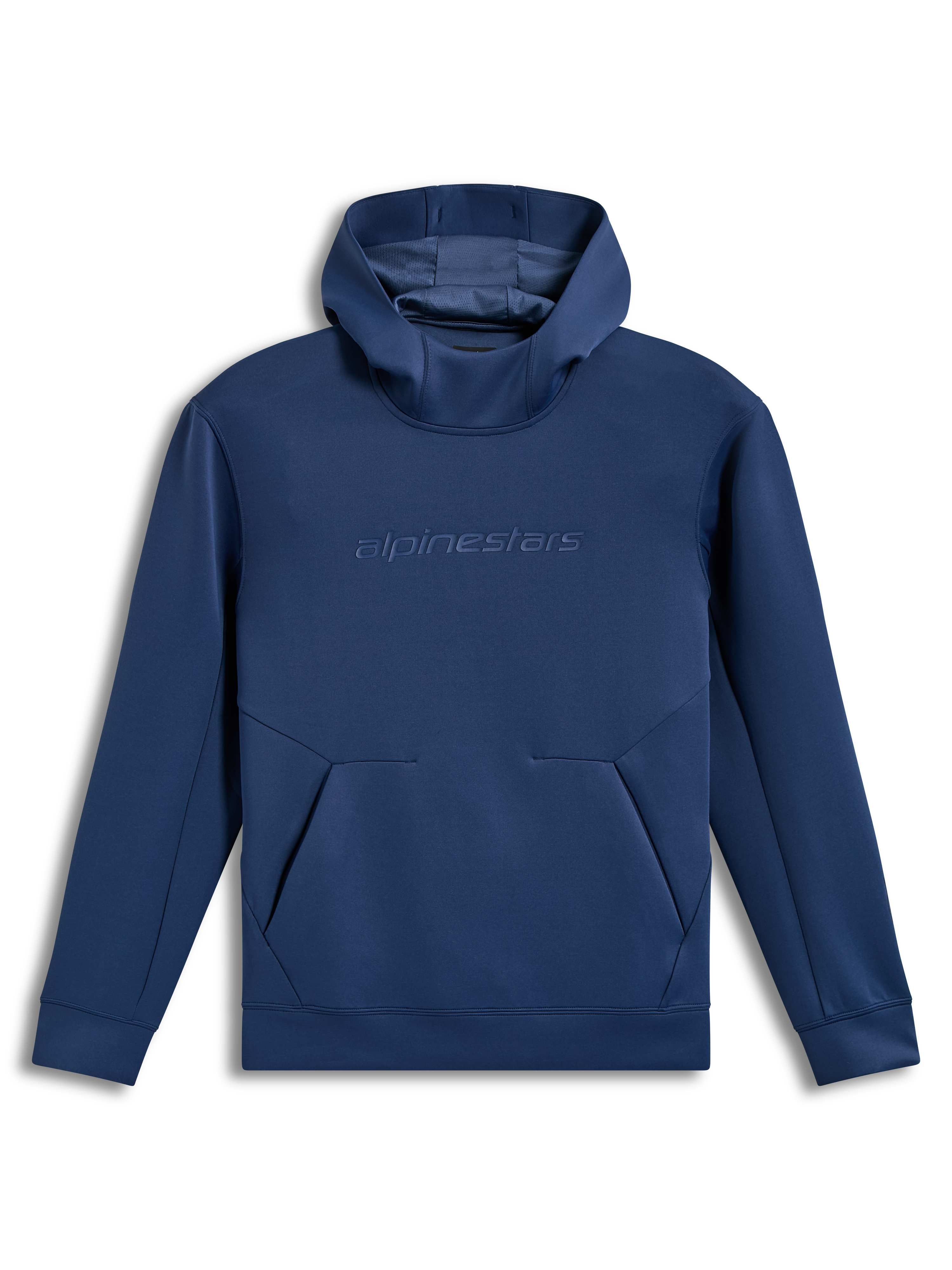 Alpinestars Datrix Hoodie, stahlblauer Sportswear-Kapuzenpullover aus Tri-Blend-Fleece mit tonalem HD-Logo und Mesh-Futter.