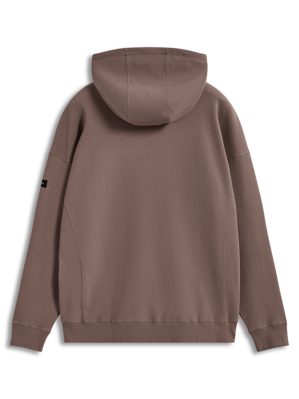 Alpinestars Camino Textured Oversized Hoodie, Sportswear Pullover, Taupe, Textured Knit Twill Fleece, Back View.