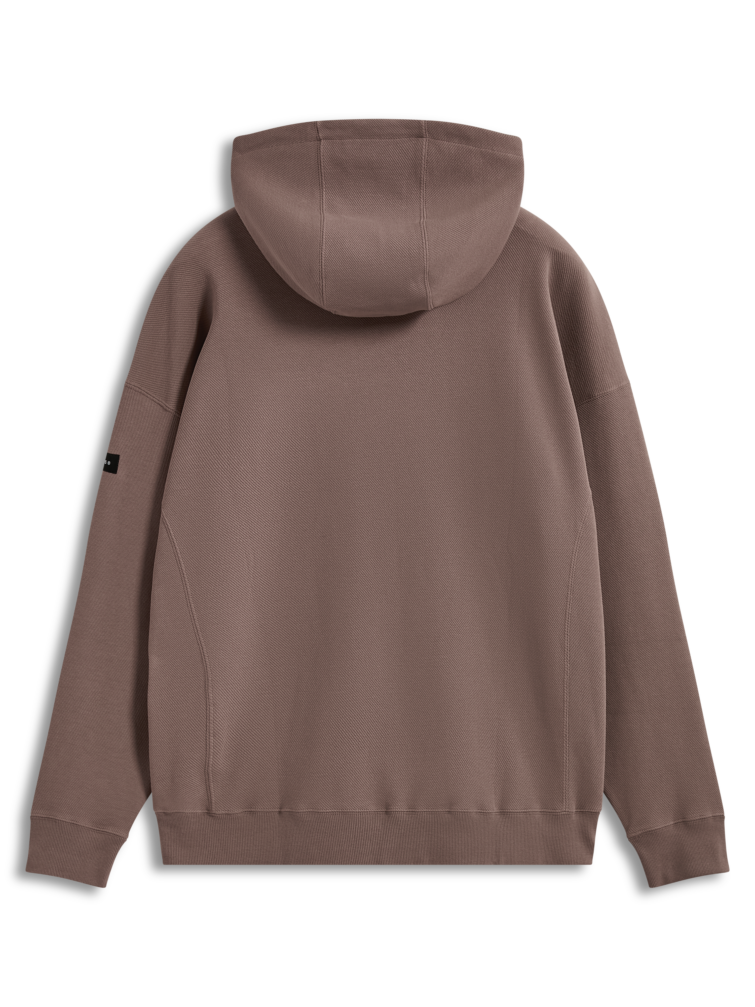 Alpinestars Camino Textured Oversized Hoodie, Sportswear Pullover, Taupe, Textured Knit Twill Fleece, Back View.