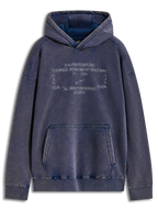 Alpinestars Infinite Washed Oversized Hoodie, Blau mit Snow-Wash-Effekt, fein gestickte Alpinestars-Logos, bequemes Fleece-Material mit Kängurutasche.