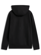 Alpinestars Shaw Oversized Hoodie, schwarzes Sportswear-Fleece in der Rückansicht mit Körpernähten und Rippbesatz-Details.