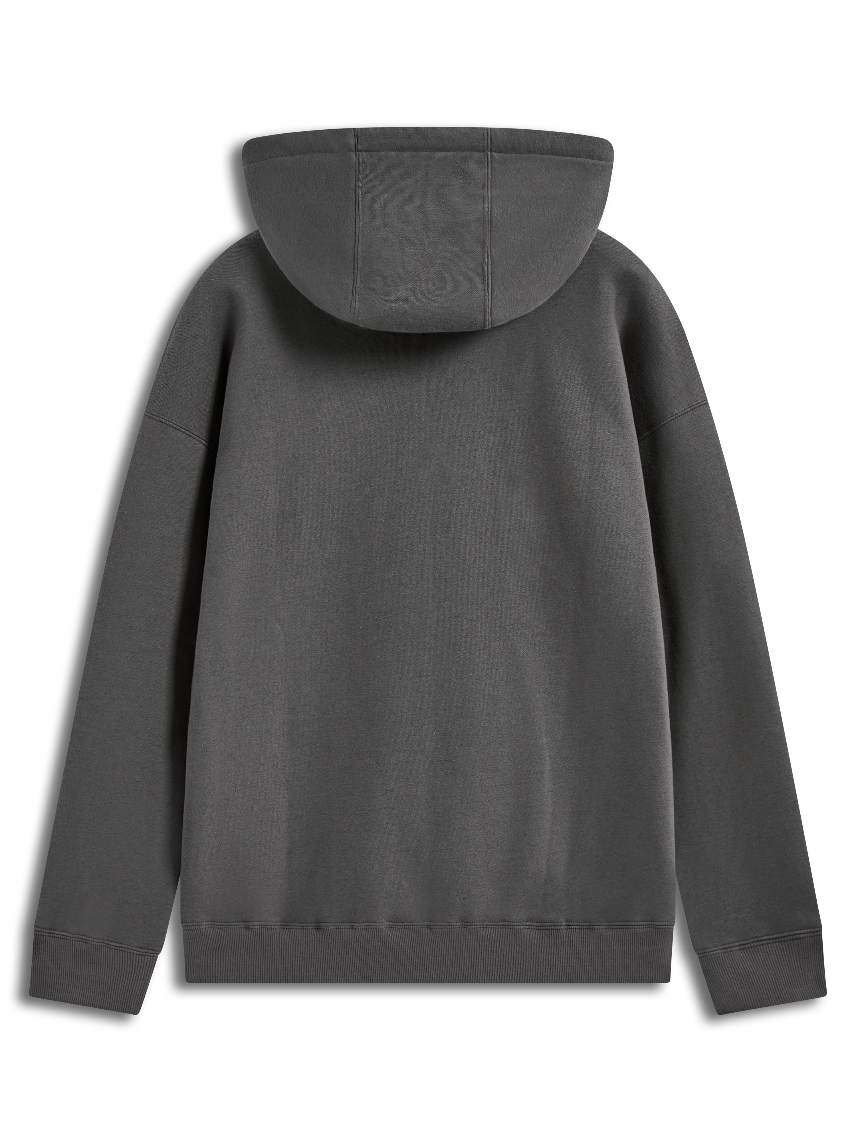 Alpinestars Prelude Oversized Hoodie, Sportswear Fleece-Pullover, Anthrazitgrau, Rückansicht mit Kapuze und lockerer Passform.