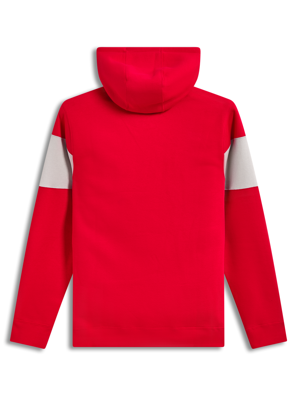 Alpinestars Cubic Hoodie, Fleece-Kapuzenpullover in Rot und Grau, Rückansicht mit Color-Block-Design, Rippbündchen und Saum, Sportswear