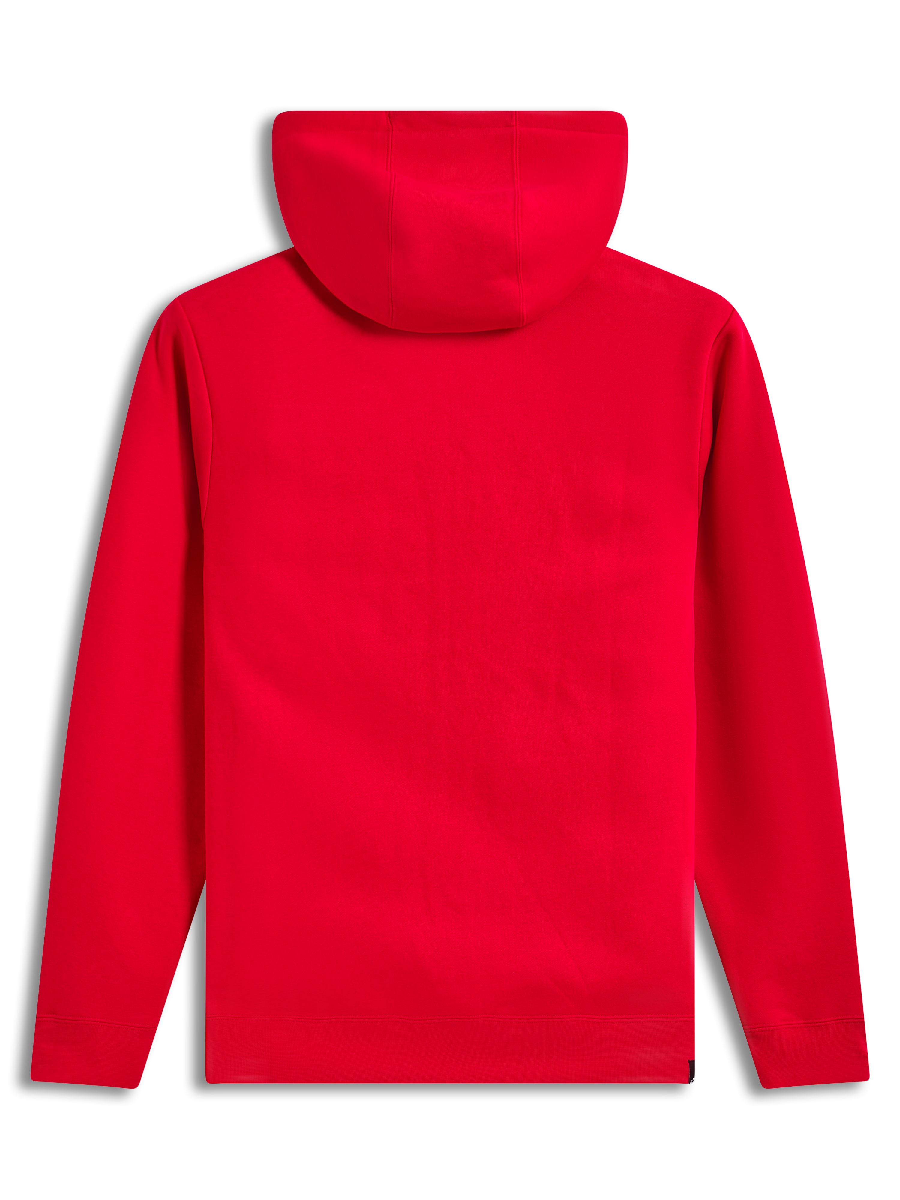 Alpinestars Race Wordmark Hoodie, Rückansicht, Rot, Fleece-Kapuzenpullover für Motorsport und Freizeit.