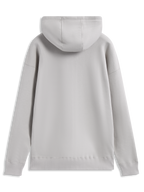 Alpinestars Entity Oversized Hoodie in Sand, Rückansicht mit lockerer Fleece-Passform, Rippbündchen und großer Kapuze.