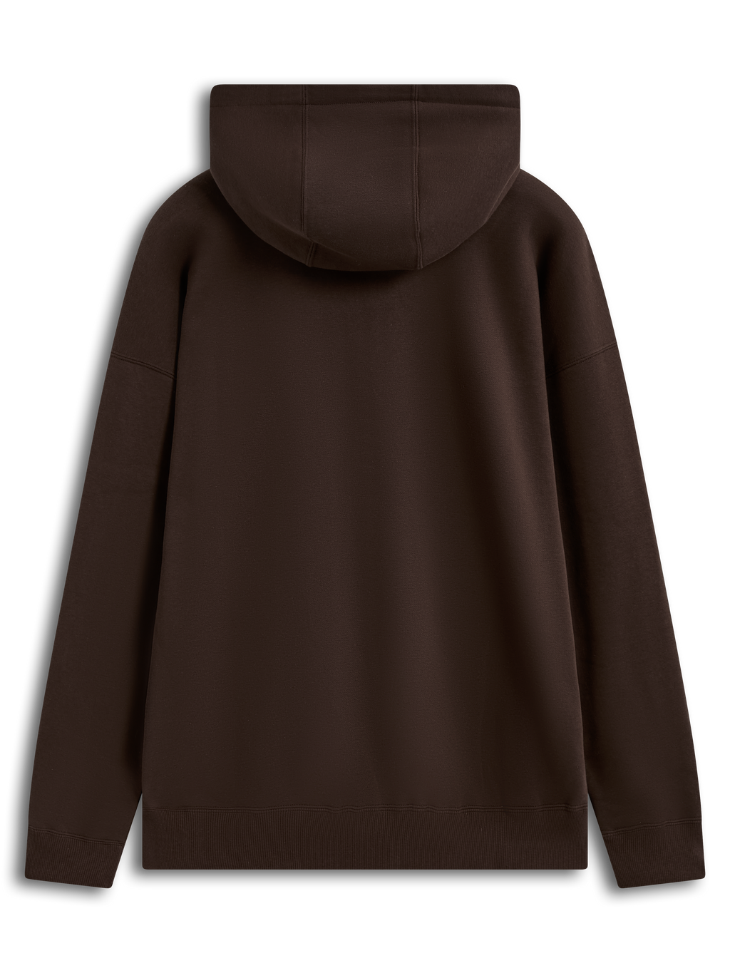 Alpinestars Entity Oversized Hoodie, braune Fleece-Kapuzenjacke, Rückansicht mit überschnittenen Schultern.