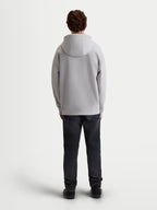 Alpinestars Entity Oversized Hoodie, Herren-Sportswear Kapuzenjacke, Cement Grau, Rückansicht mit lockerer Oversized-Passform, selbstgefütterter Kapuze und gerippten Saumdetails, Premium Lifestyle-Bekleidung.