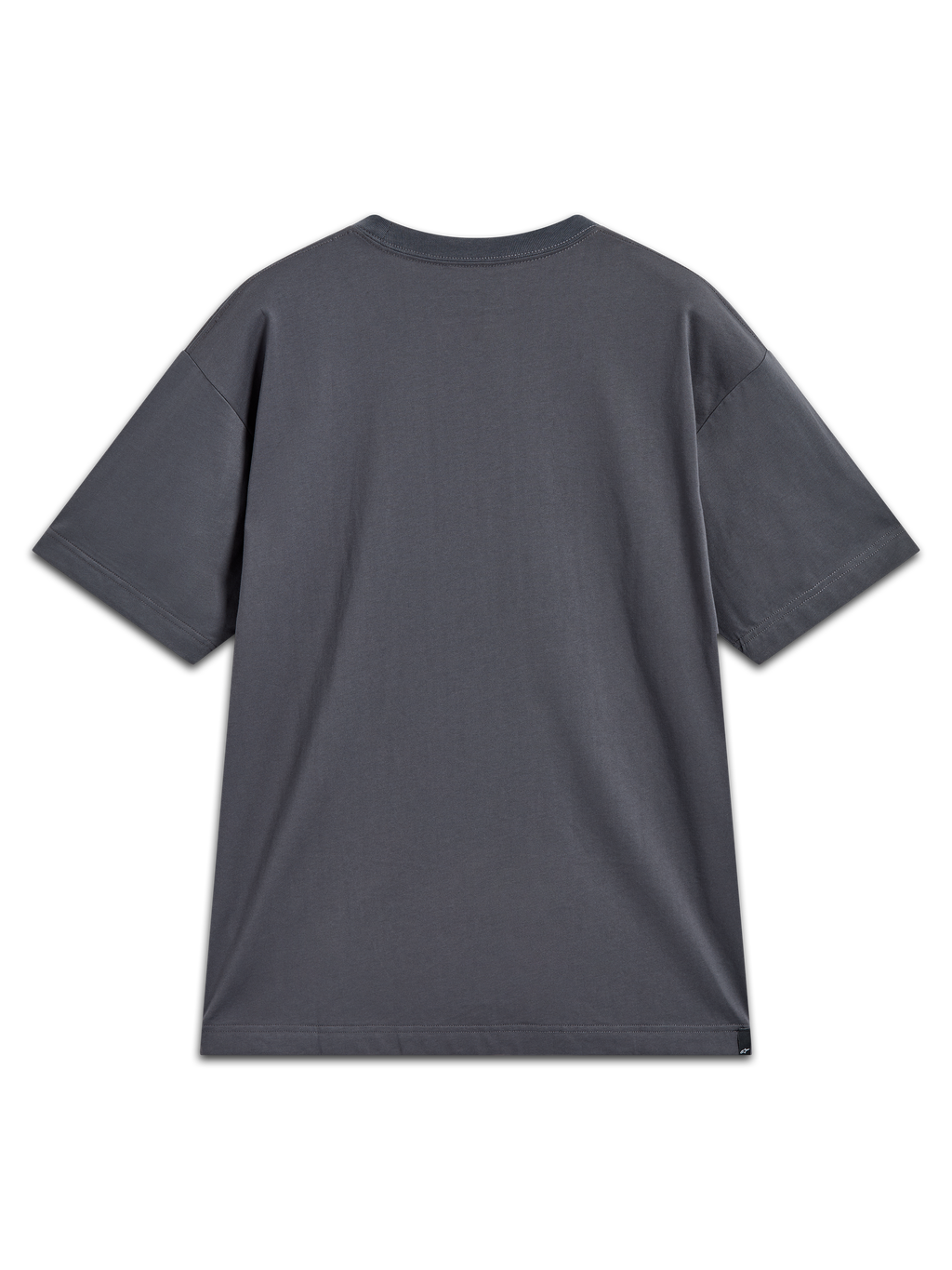 Alpinestars Chalk Oversized CSF T-Shirt, Kurzarm-T-Shirt, Anthrazitgrau, Rückansicht mit lockerer Oversized-Passform, Motorsport-Lifestyle-Sportswear