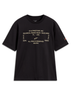 Alpinestars Infinity Oversized CSF T-Shirt, Kurzarm-T-Shirt in Schwarz mit technischer Frontgrafik und Ärmellogo, lässige Oversized-Passform, Motorsport-Lifestyle-Streetwear
