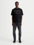 Alpinestars Infinity Oversized CSF T-Shirt, Kurzarm-Sportswear-T-Shirt für Herren, Schwarz, mit weißer Frontgrafik und Alpinestars-Branding, lässiger Off-Bike-Style durch lockere Oversized-Passform.